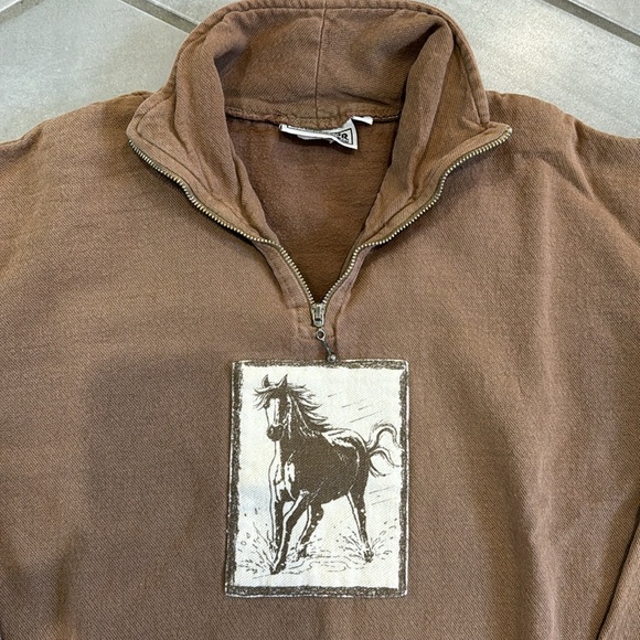 Vintage sweatshirt by BY Taylor pullover half zipped  long sleeves sz S - Picture 2 of 3